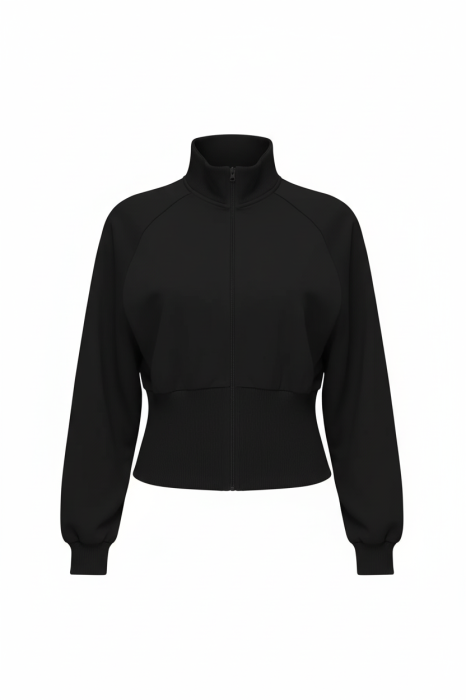 Bluză Soft cu fermoar și mânecă lungă [4]