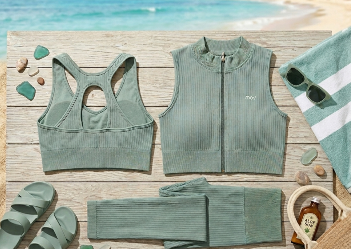 Set 3 piese Urban Rib Verde Seafoam Marimea M [11]