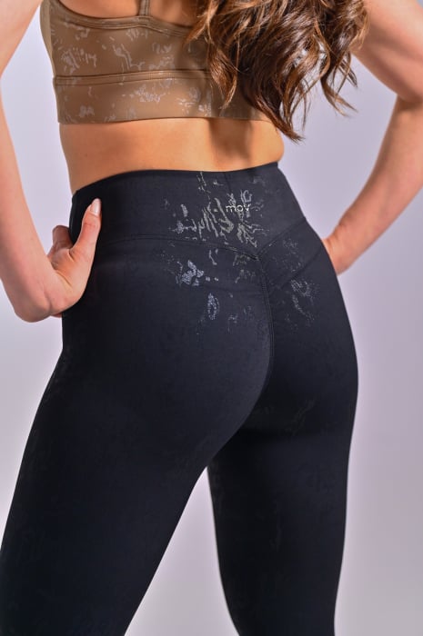 set crop top maneca scurta si colanti negri [11]