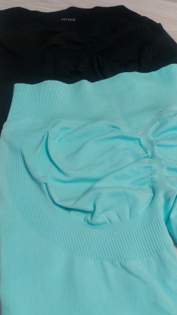 Seamless Scrunch Leggings Negru [1]