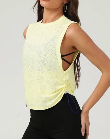 Tops - Top Casual cu Șnur reglabil, Galben