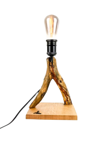 Lampi handmade din lemn masiv – Iluminat natural - Lampă decorativă din lemn de stejar, ramură naturală