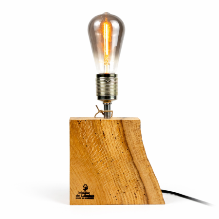 Lampi handmade din lemn masiv – Iluminat natural - Lampă decorativă din lemn de stejar – formă verticală – handmade – Mugur de Lumină