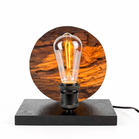 Lampi handmade din lemn masiv – Iluminat natural - Lampă handmade „Amurg” din lemn de măslin – Mugur de Lumină România