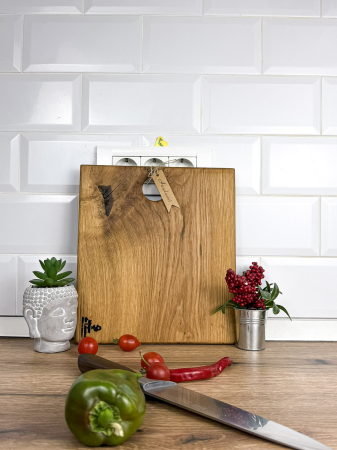 Platouri și Tocătoare din Lemn Masiv - Platou de Servire din Lemn Masiv de Stejar – Handmade, Design Unicat