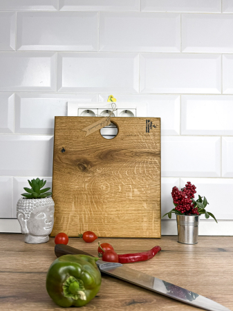 Platouri și Tocătoare din Lemn Masiv - Tocător mare din lemn masiv de stejar, handmade, finisat natural – platou servire unicat