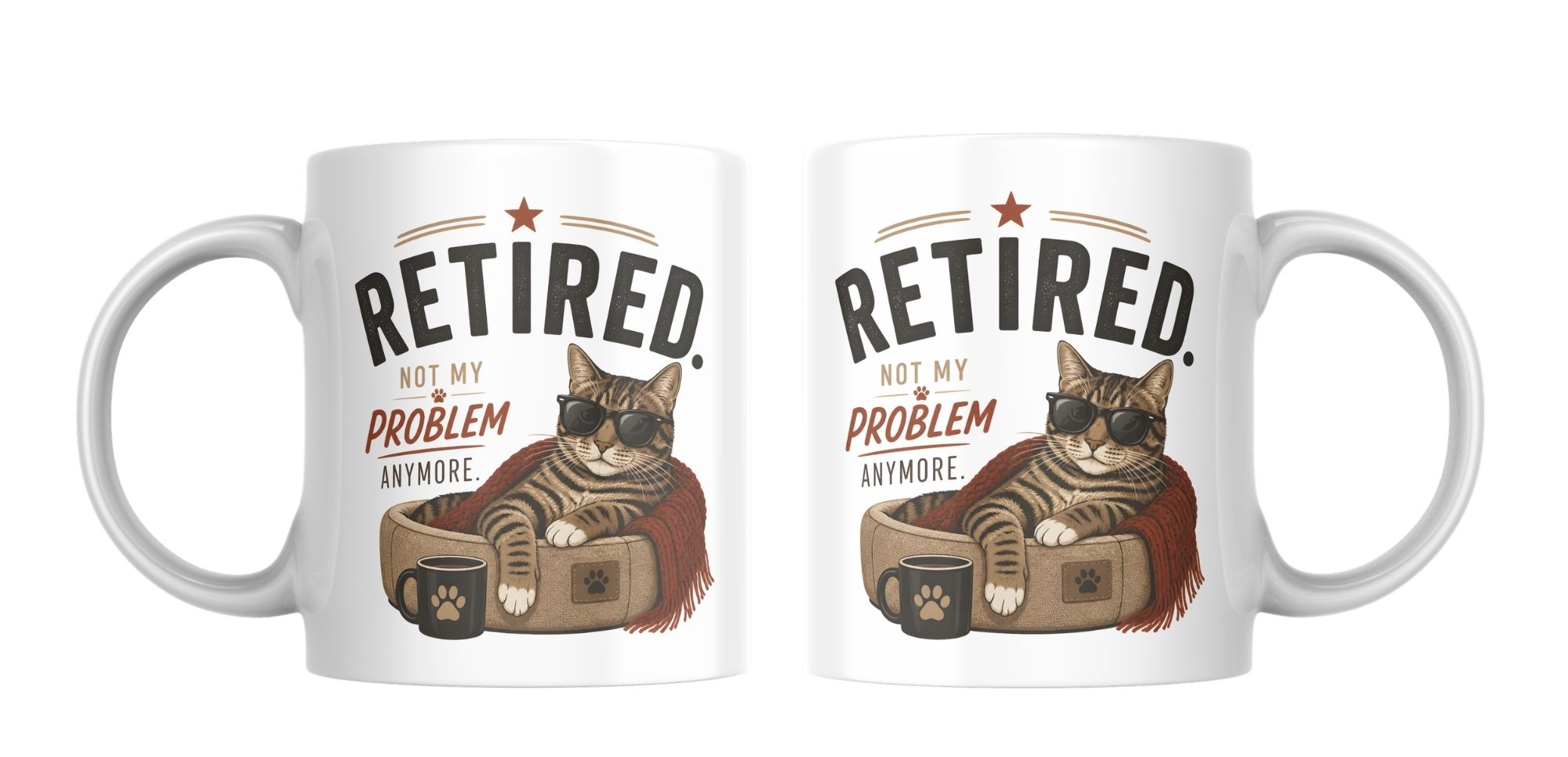 Cană amuzantă Retired Not My Problem [2]