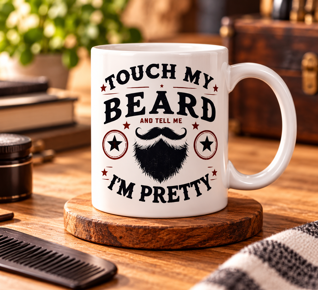 Cani amuzante cu mesaje in engleza - Cană amuzantă Touch My Beard