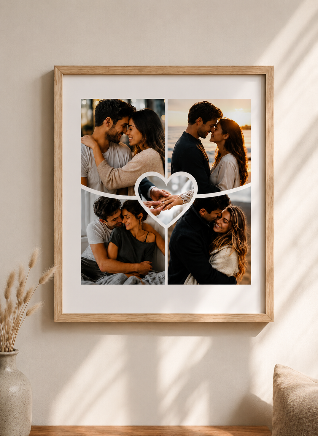 Colaj foto cu rama - Colaj Foto Personalizat 5 Poze – Cadou Personalizat