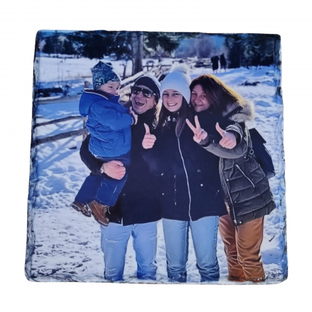 Ardezie personalizata - Placa ardezie personalizată patrata 20x20 cm