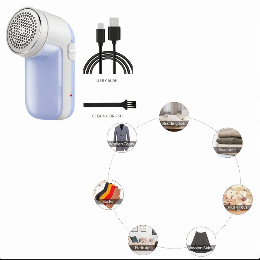 Aparat Îndepărtare Scame 13×5 cm – Reîncărcabil USB, Portabil [1]