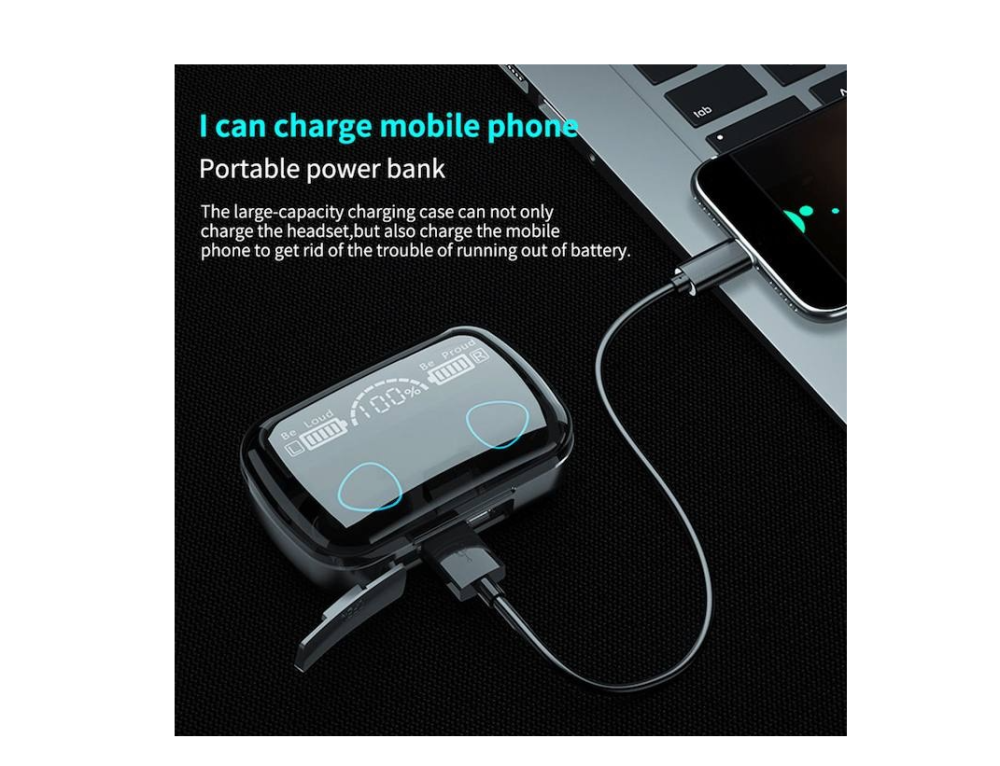 Căști Wireless M10 Bluetooth 5.3, Display pe Carcasă, Negru – MyAllora [2]