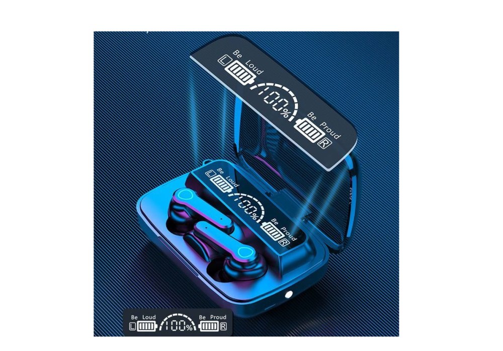 Căști Wireless M19 Bluetooth 5.1, Touch, Display Digital, Carcasă 2000 mAh, Negru – MyAllora [2]