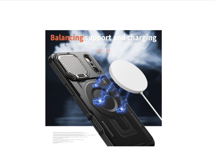 Husa Maxcell UrbanMag iPhone 17 MagSafe Hybrid Armor MagCase PC TPU negru [3]