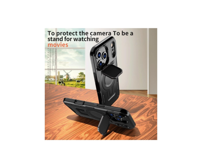 Husa Maxcell UrbanMag iPhone 17 MagSafe Hybrid Armor MagCase PC TPU negru [4]