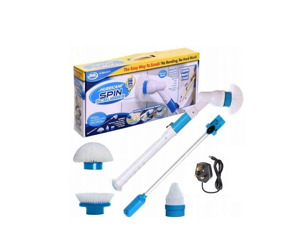 Perie electrică rotativă 300 rpm, 60 min, telescopică – Alb/Albastru | MyAllora [1]