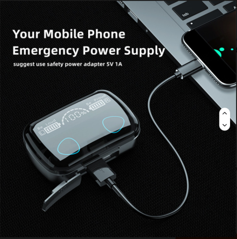 Căști Bluetooth F9-5 – Afișaj digital, Breathing Light, Negru [4]