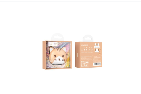 Căști Wireless Hoco EW46 Bluetooth 5.3, Cat Case 300 mAh, 150h StandBy, Cream/Crem – MyAllora [3]