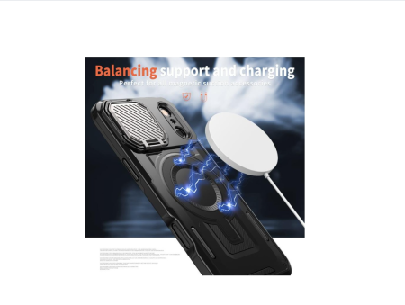 Husa Maxcell UrbanMag iPhone 17 MagSafe Hybrid Armor MagCase PC TPU negru [2]