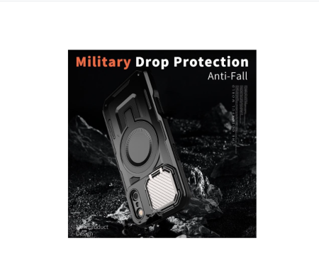 Husa Maxcell UrbanMag iPhone 17 MagSafe Hybrid Armor MagCase PC TPU negru [1]