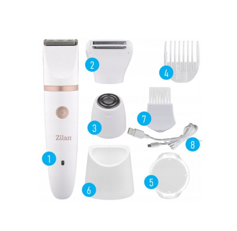 Zilan ZLN8740 – Epilator electric 3 în 1, 3 capete, 60 min – Alb | MyAllora [5]