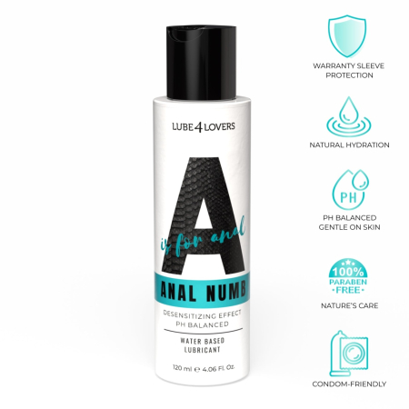 Lubrifiant Anal - Lubrifiant Anal pe Baza de Apa A is for Anal Numb, 120 ml, Lube4Lovers