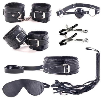 BDSM - Set BDSM 7 Piese Obey Me!, Negru, Guilty Toys