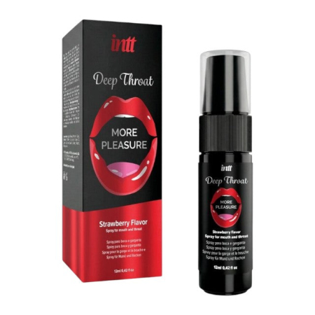 Stimulenți - Spray pentru Sex Oral INTT Deep Throat, Aroma Capsuni, 12 ml