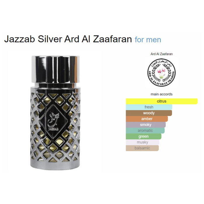 Jazzab Silver, Ard al Zaafaran, BARBATI, apa de parfum, 100 ml [3]