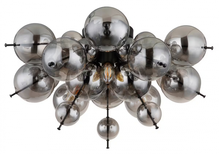 Plafonieră – 55 cm diametru, design modern în negru [3]