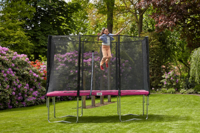Trambulina Dreptunghiulara 305x214 cm Roz [3]