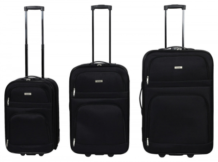 Diverse - Set de Trolere Călătorie – 3 piese, negru