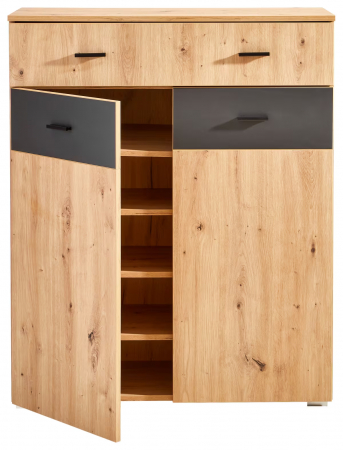 Set dulap hol din 4 piese – 165 × 198 × 38 cm, în nuanță stejar natural [3]