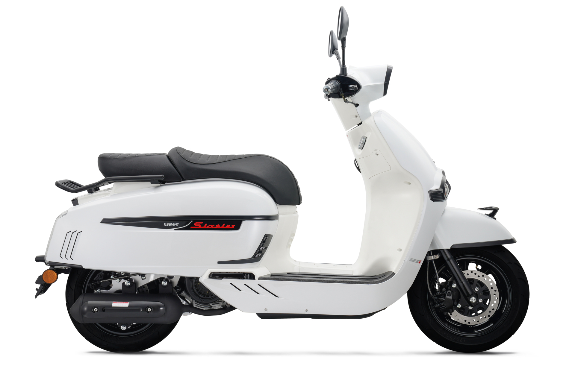 Keeway Sixties 125i vedere laterala alb