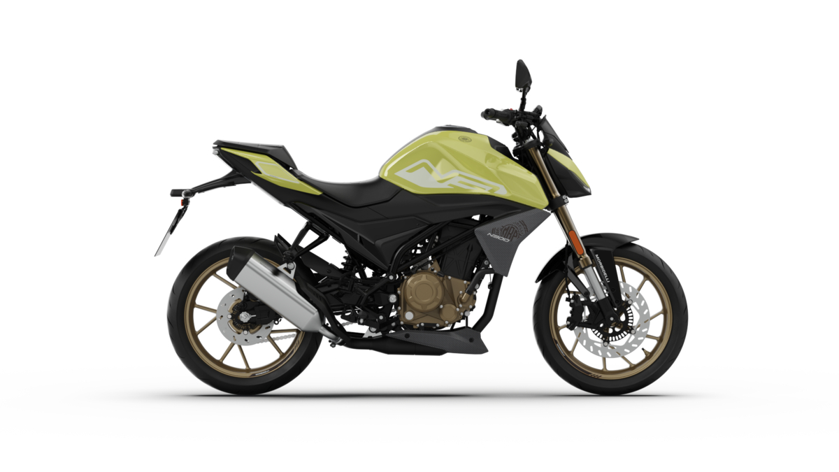 Morbidelli N300 verde vedere laterală