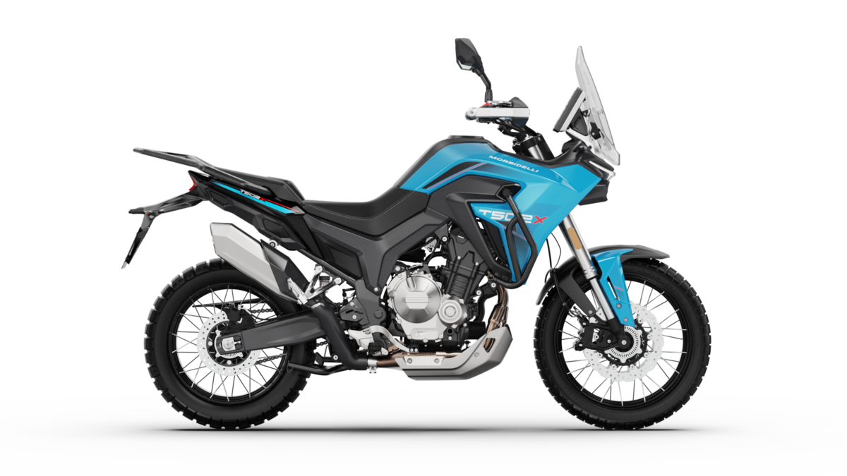 Morbidelli T502X albastru vedere laterală