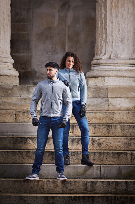Blugi moto Furygan D12 X Kevlar Straight, albastru stonewash [10]