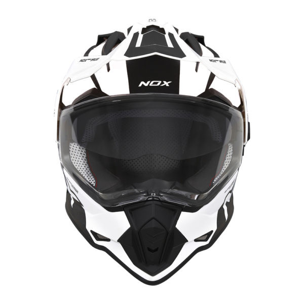 Cască moto adventure NOX N312 Impulse Negru Mat/Alb [5]