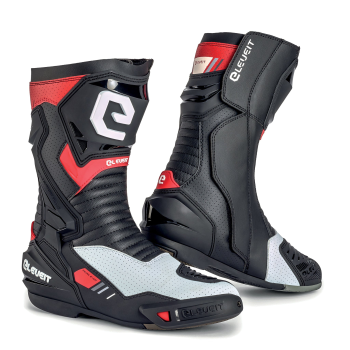 Cizme moto racing Eleveit S Miura Evo Air, negru/alb [2]