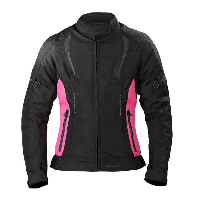 Geacă moto damă Nordcode Amazon 3 sezoane, negru/roz [3]