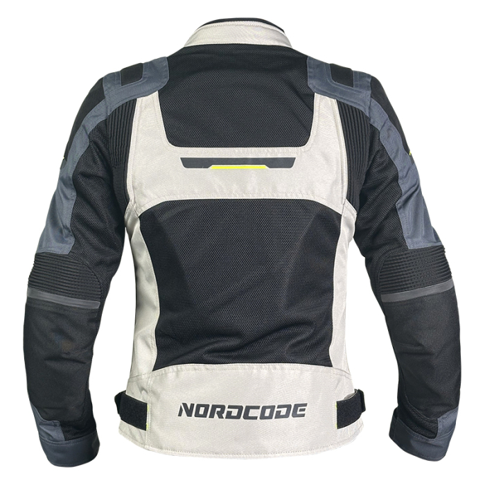 Geacă moto damă Nordcode Escape WP de vară cu membrană, negru/gri/albastru [3]