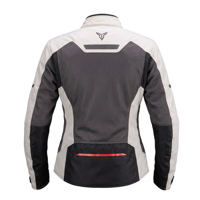 Geacă moto damă Nordcode Jackal Air mesh de vară, gri/roșu [3]