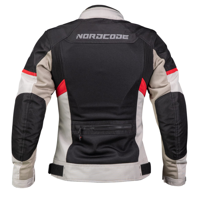 Geacă moto damă Nordcode Luna de vară, gri/roșu [3]