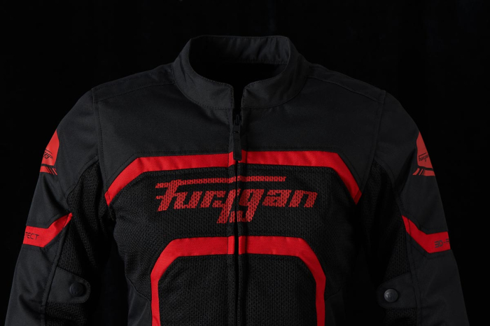 Geacă moto de damă Furygan Mystic Evo Vented Lady de vară, negru/roșu [5]