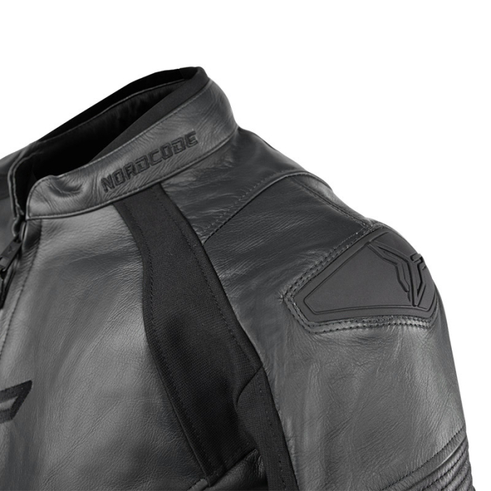Geacă moto din piele Nordcode Racer sport, negru [4]