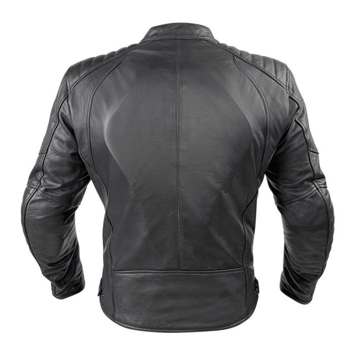 Geacă moto din piele Nordcode Rebel clasică, negru [3]