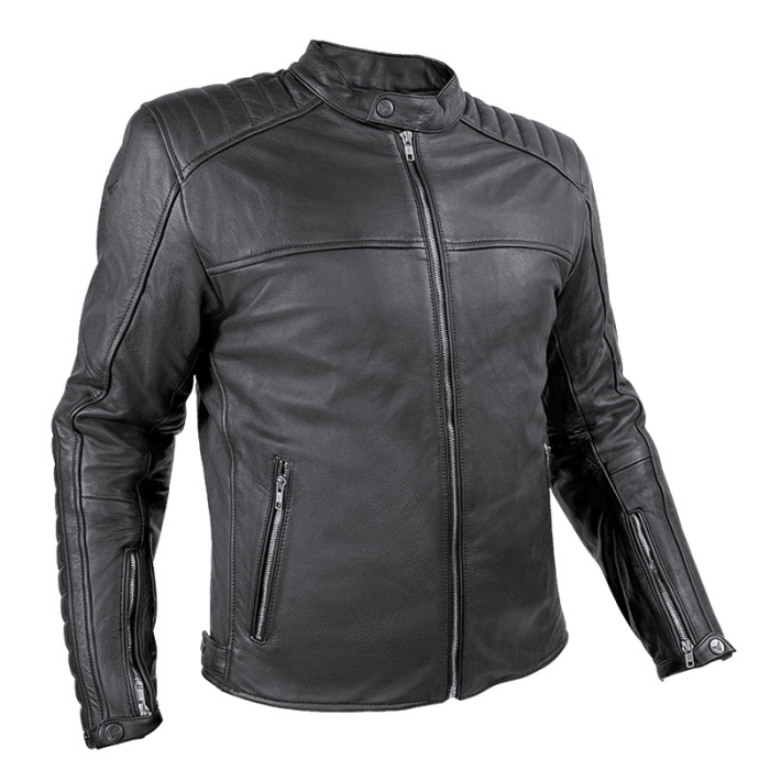 Geacă moto din piele Nordcode Rebel clasică, negru [2]