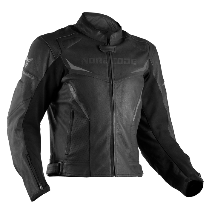 Geacă moto din piele Nordcode Striker sport, negru [4]