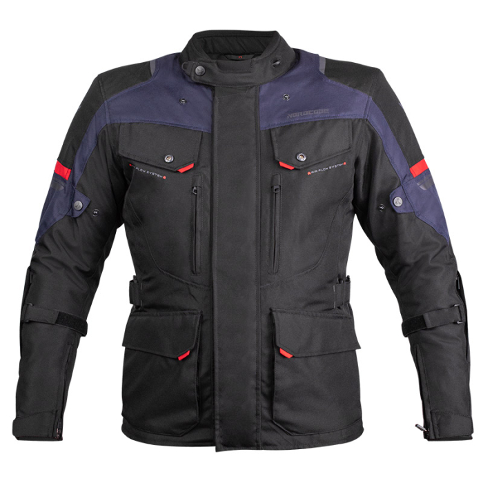 Geacă moto Nordcode Dust de iarnă impermeabilă, negru/albastru [2]