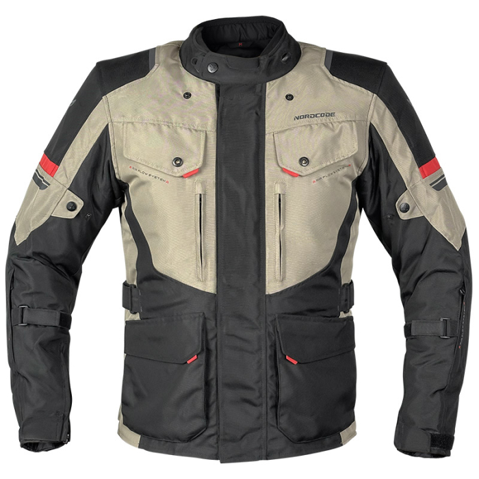 Geacă moto Nordcode Dust de iarnă impermeabilă, negru/nisipiu [2]